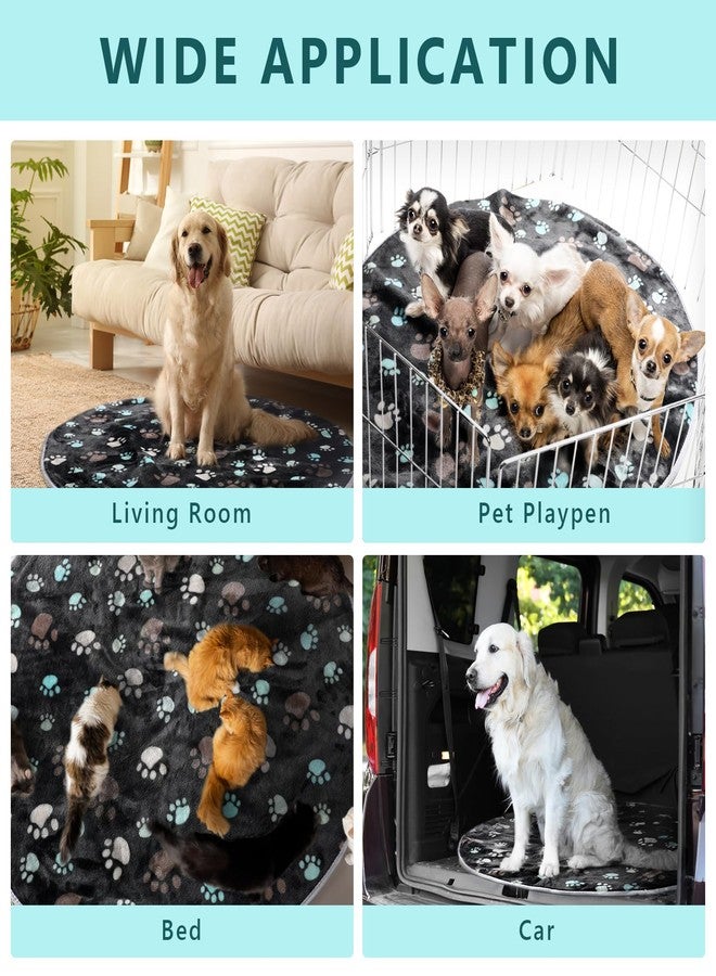 Clysee 2 Pack 32" Round Whelping Pads for Dogs Washable Pee Pads for Dog Waterproof Pee Pads Black Reusable Puppy Pads Pet Training Pads Absorbent Floor and Bed Mat Fleece Pee Pad for Potty - Image 4